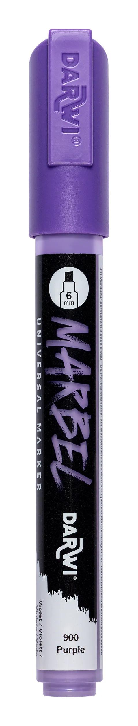 MARBEL Universal Marker Pointe Biseau Medium 6mm - Violet 900 (Pack x6)