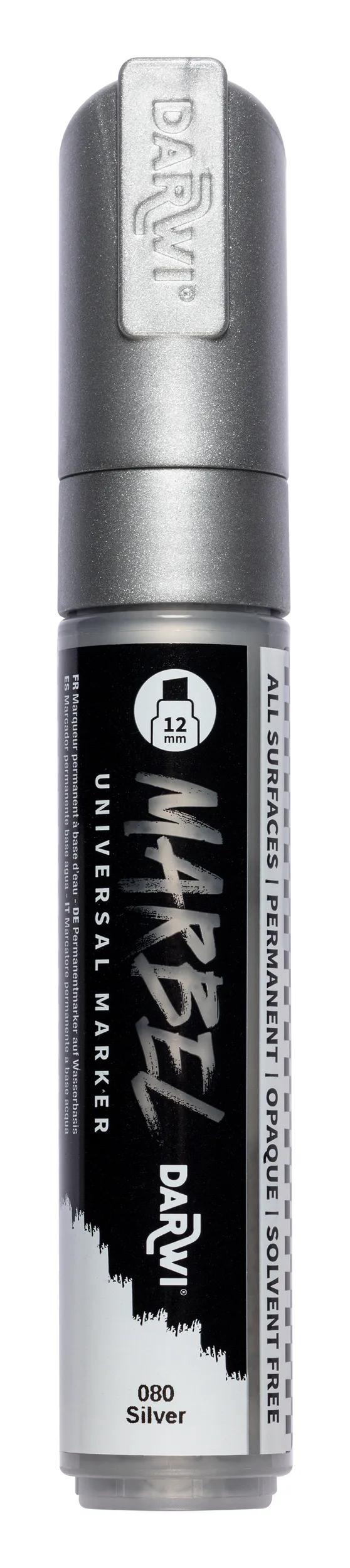 MARBEL Universal Marker Pointe Biseau Large 12mm - Silver 080 (Pack x3)