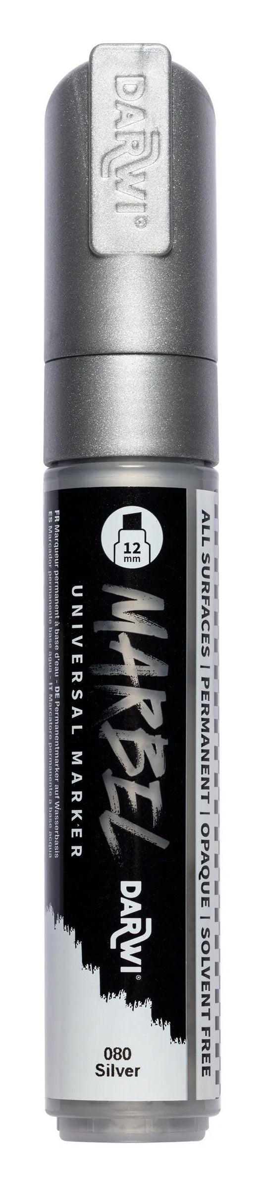 MARBEL Universal Marker Pointe Biseau Large 12mm - Silver 080 (Pack x3)