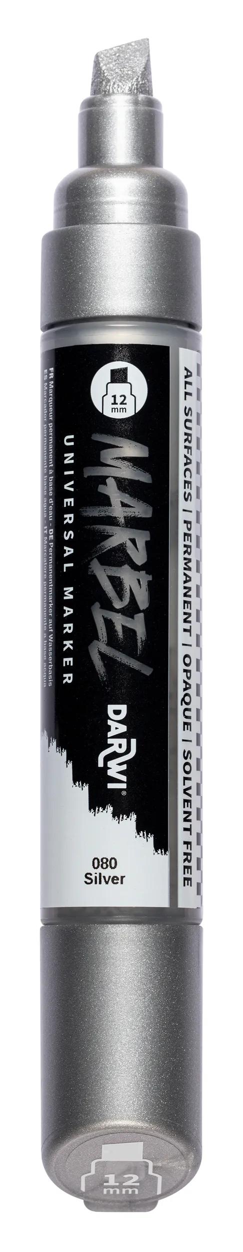 MARBEL Universal Marker Pointe Biseau Large 12mm - Silver 080 (Pack x3)