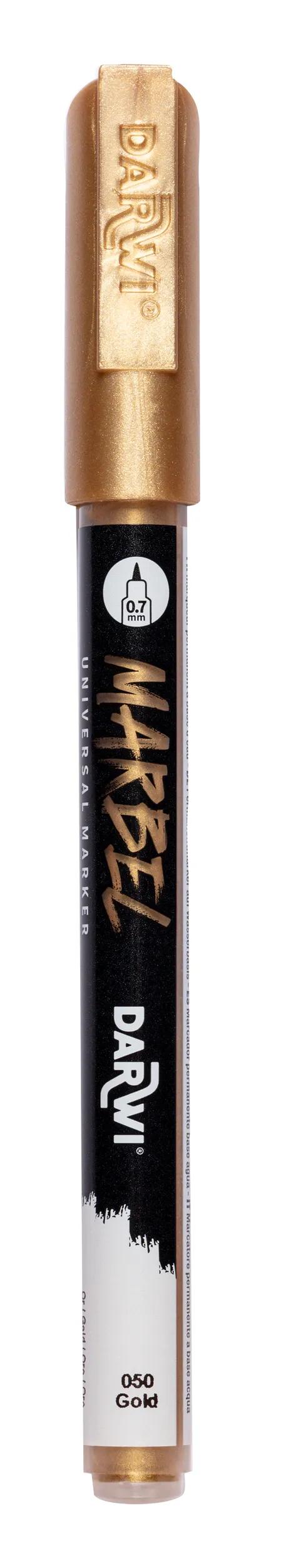 MARBEL Universal Point Marker Extra Fine 0.7mm - Gold 050 (Pack x6)