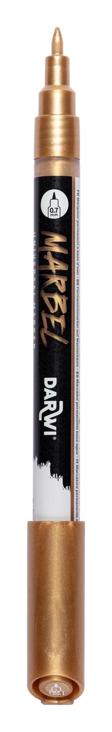 MARBEL Universal Point Marker Extra Fine 0.7mm - Gold 050 (Pack x6)