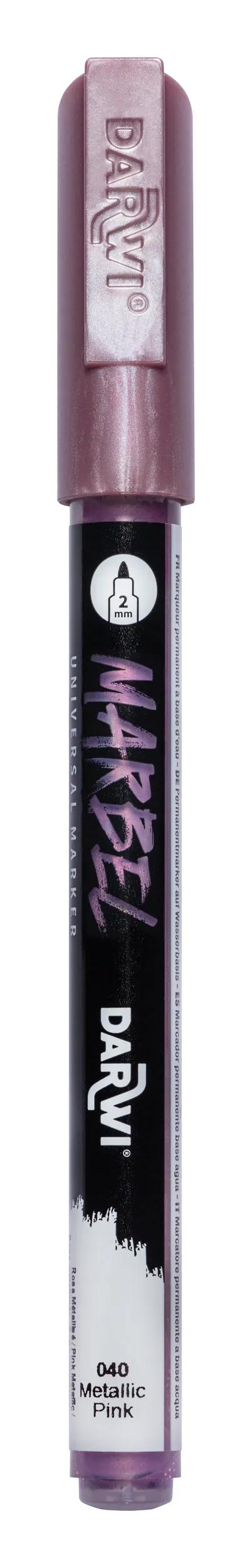MARBEL Universal Marker Pointe Conique Fine 2mm - Metallic Rose 040 (Pack x6)