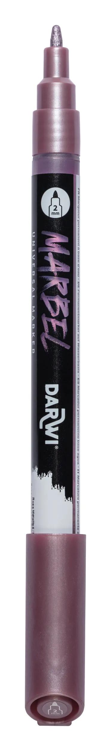 MARBEL Universal Marker Pointe Conique Fine 2mm - Metallic Rose 040 (Pack x6)