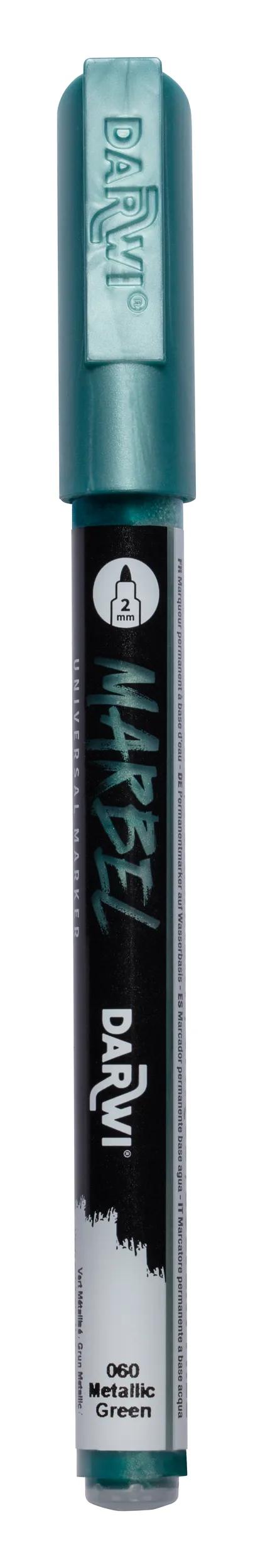 MARBEL Universal Marker Pointe Conique Fine 2mm - Metallic green 060 (Pack x6)