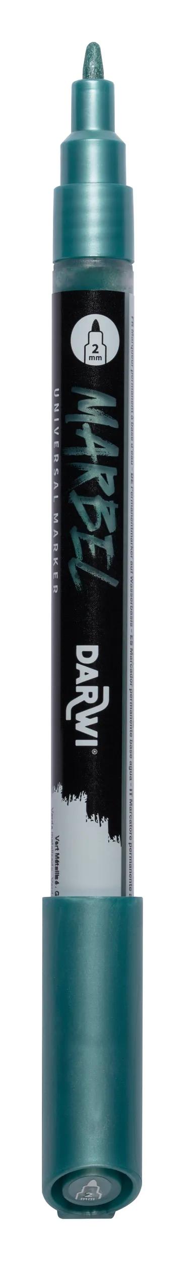 MARBEL Universal Marker Pointe Conique Fine 2mm - Metallic green 060 (Pack x6)