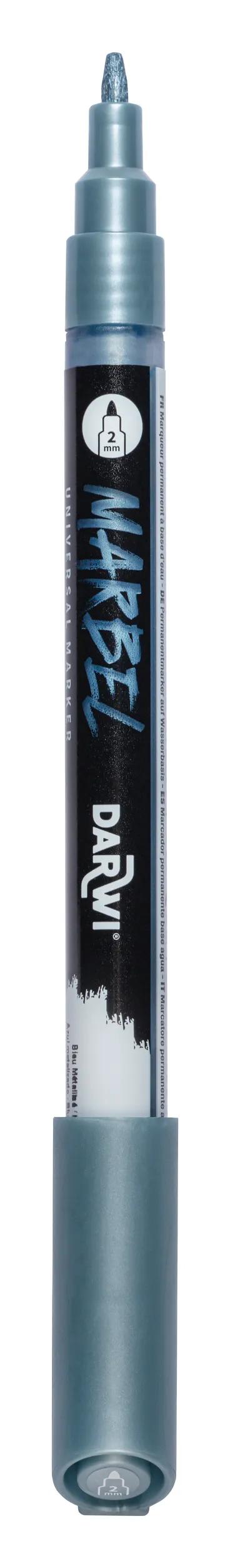 MARBEL Universal Marker Pointe Conique Fine 2mm - Metallic blue 070 (Pack x6)