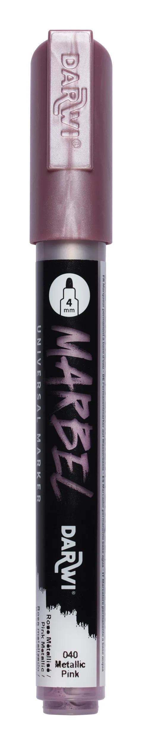 MARBEL Universal Pointe Ronde Medium 4mm Marker - Metallic Rose 040 (Pack x6)