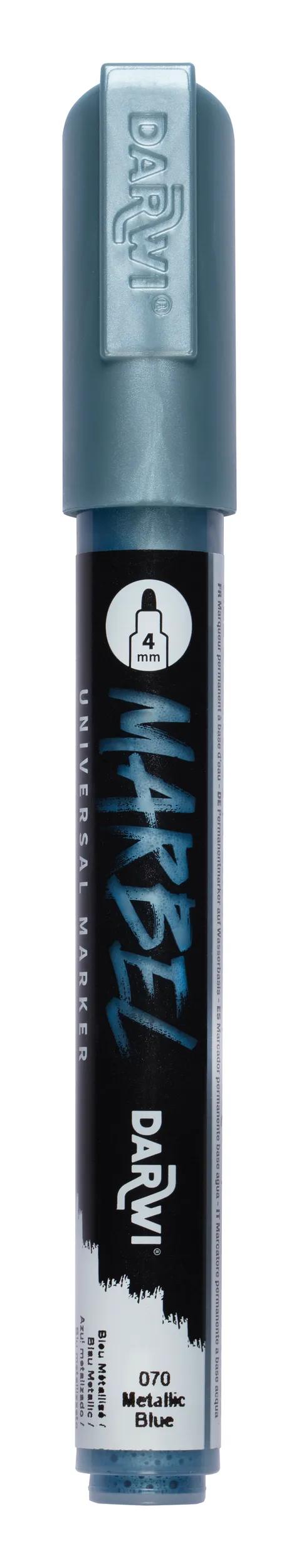 MARBEL Universal Point Round Marker Medium 4mm - Metallic blue 070 (Pack x6)
