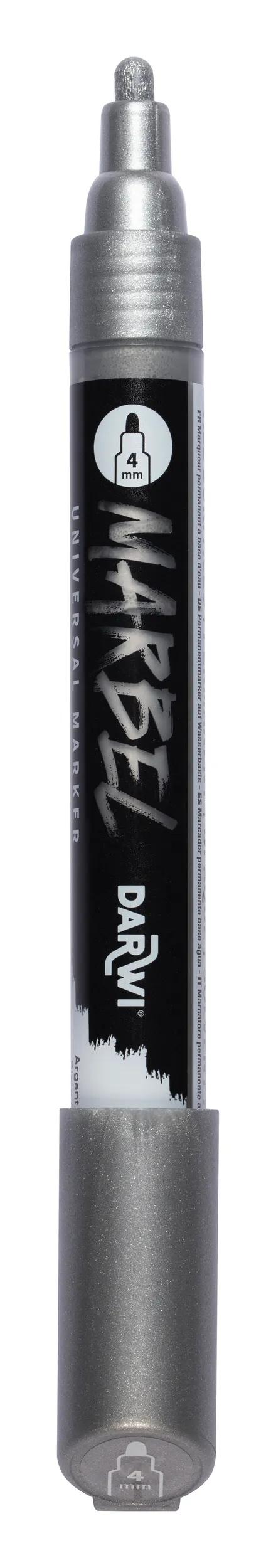 MARBEL Universal Pointe Ronde Medium 4mm marker - Silver 080 (Pack x6)