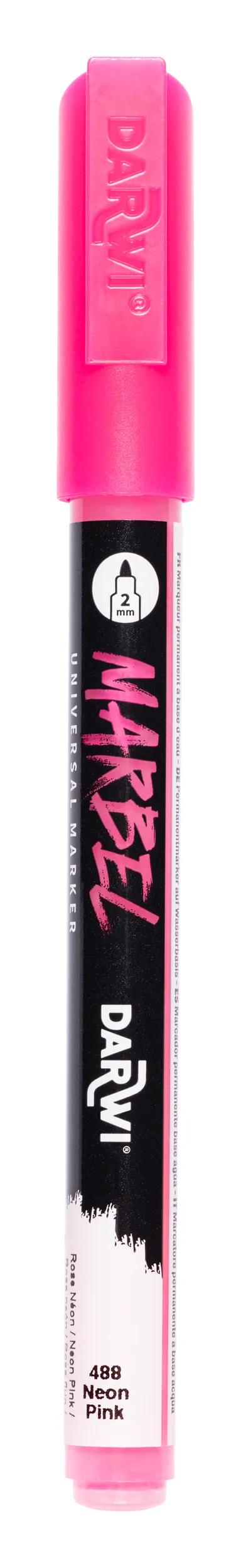MARBEL Universal Marker Pointe Conique Fine 2mm - Rose neon 488 (Pack x6)