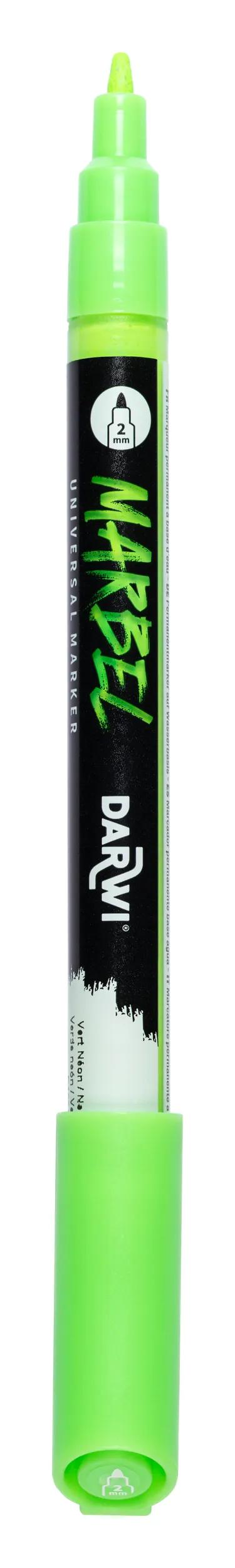 MARBEL Universal Marker Pointe Conique Fine 2mm - Neon Green 618 (Pack x6)
