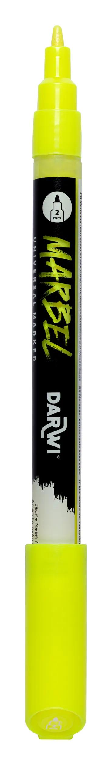 MARBEL Universal Marker Pointe Conique Fine 2mm - Neon yellow 618 (Pack x6)