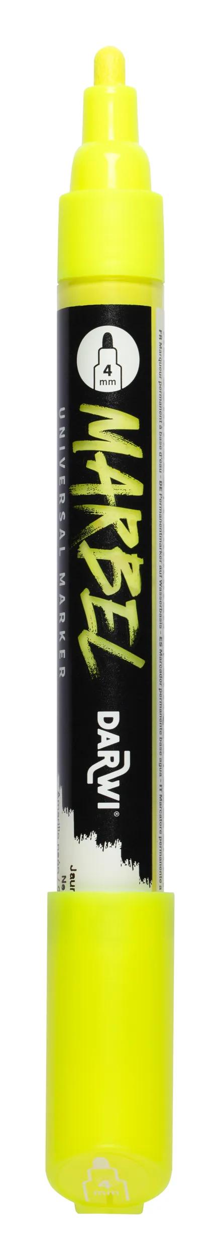 MARBEL Universal Point Round Marker Medium 4mm - Neon yellow 708 (Pack x6)
