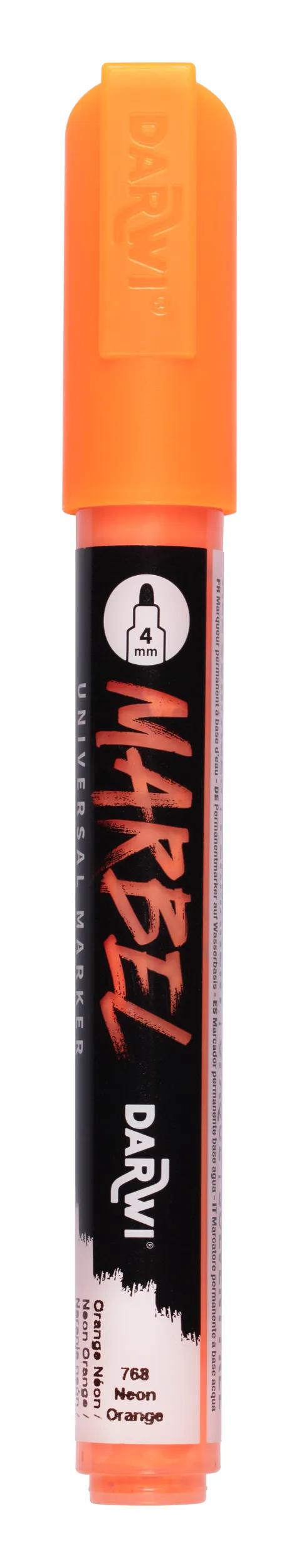 MARBEL Universal Point Round Marker Medium 4mm - Neon Orange 768 (Pack x6)