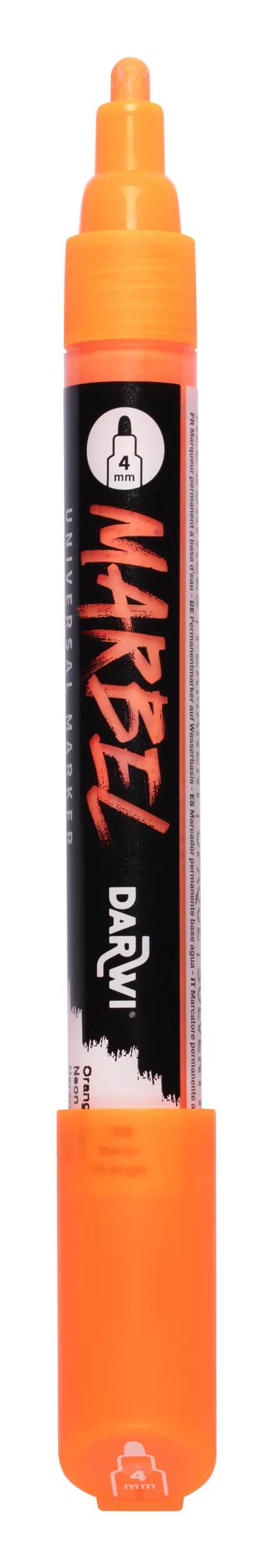 MARBEL Universal Point Round Marker Medium 4mm - Neon Orange 768 (Pack x6)