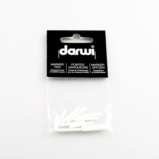 DARWI 10 Replacement Tips for Paint Marker on Cold Ceramic Fine Conical Point 2 mm (Pack x5)