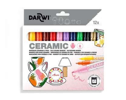 DARWI Marker Pittura su Cold Ceramic Fine Conical Point 2mm - Assortis