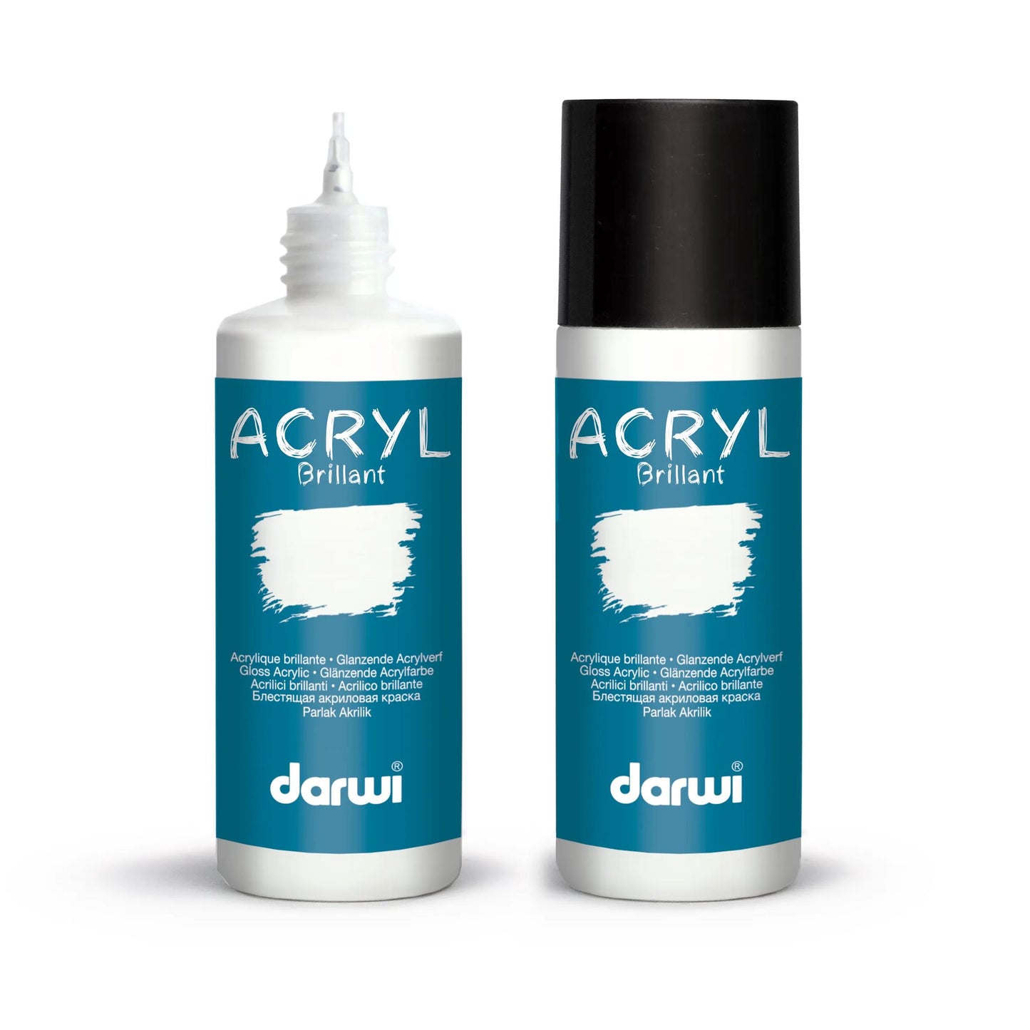 Darwi 80 ml bottle of Brillant Universal Acrylic Painting - White 010 (Pack x5)