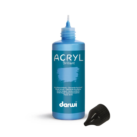 Darwi 80 ml bottle of Brillant Universal Acrylic Painting - Blue 215 (Pack x5)