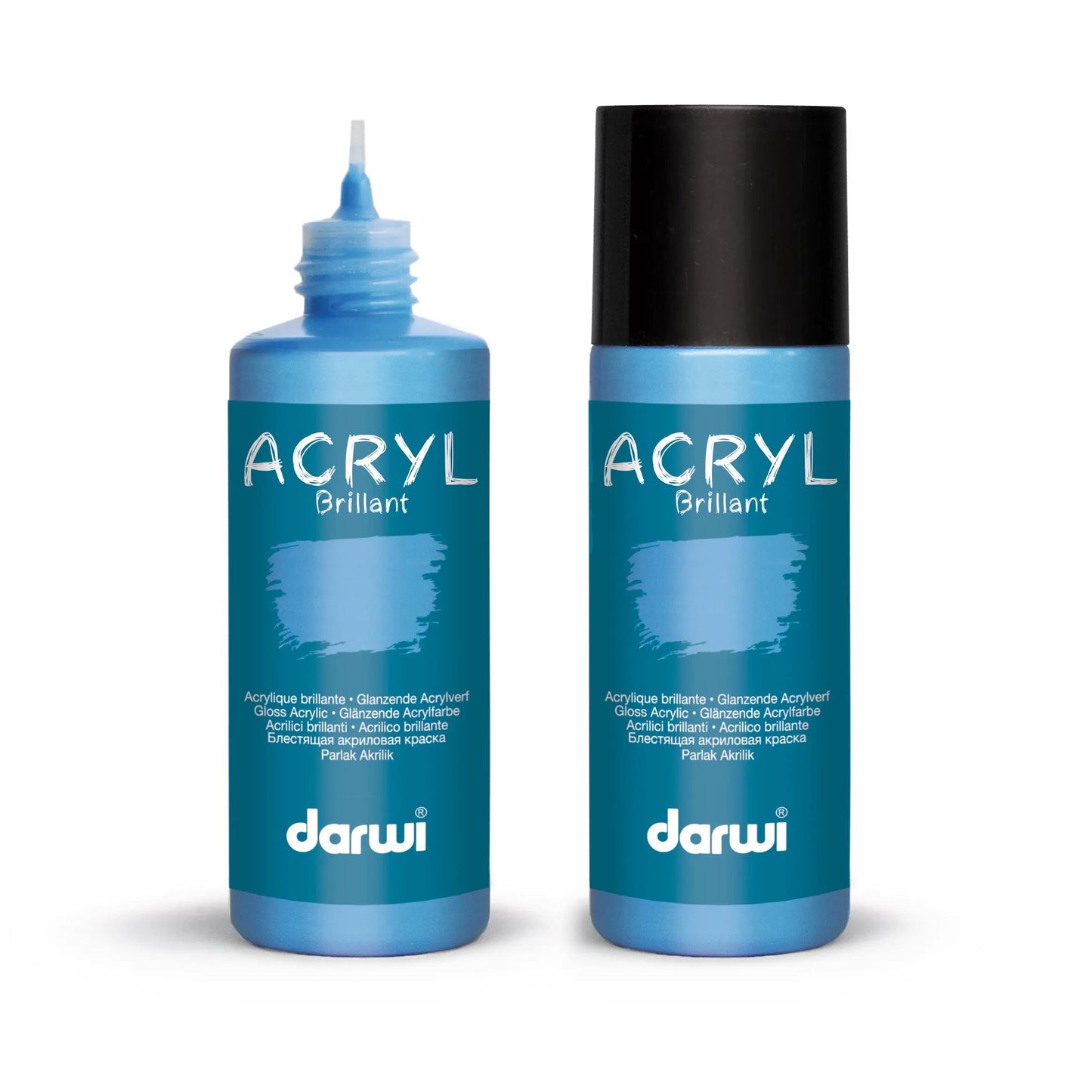 Darwi 80 ml bottle of Brillant Universal Acrylic Painting - Blue 215 (Pack x5)