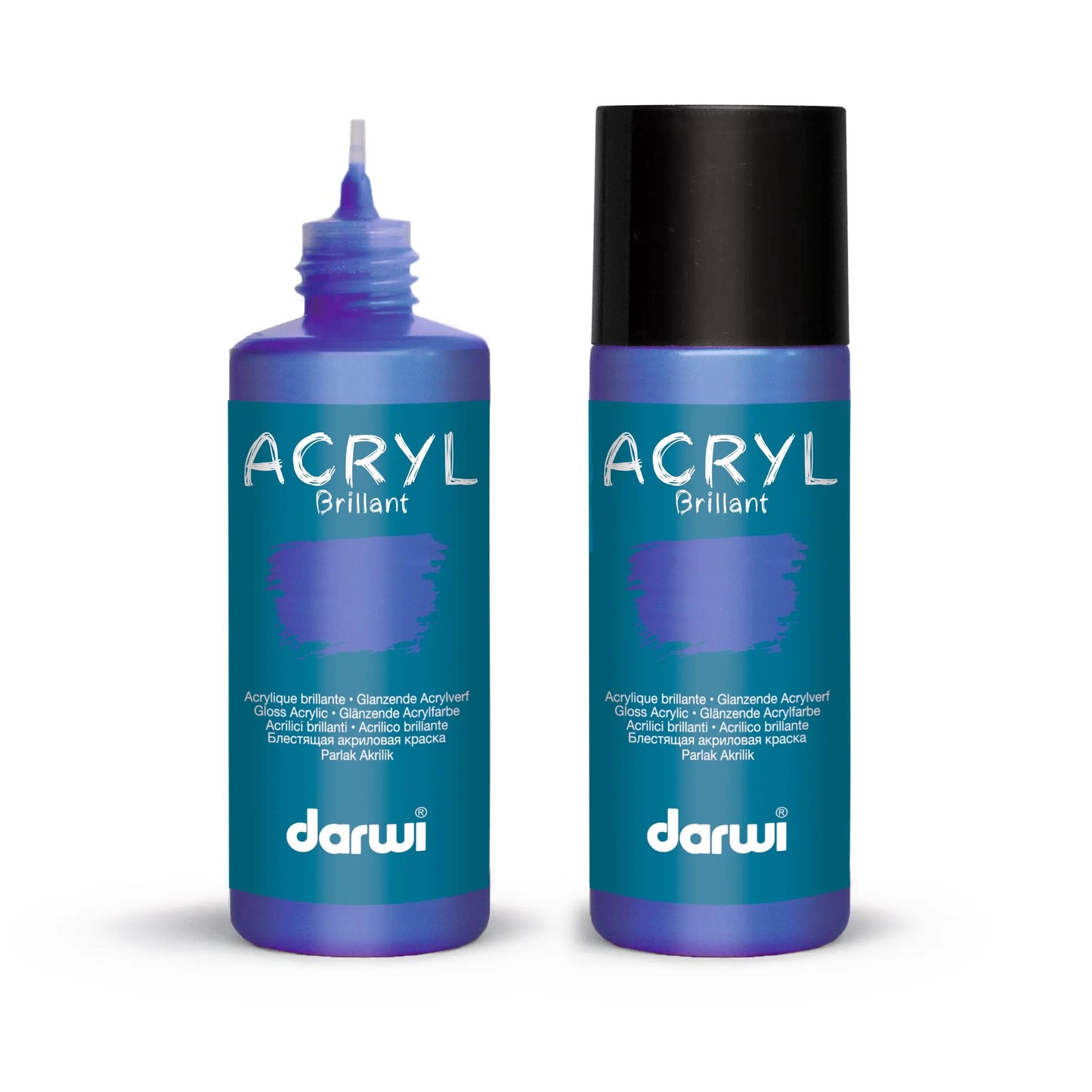 Darwi 80 ml bottle of Brillant Universal Acrylic Painting - Blue Overseas 256 (Pack x5)