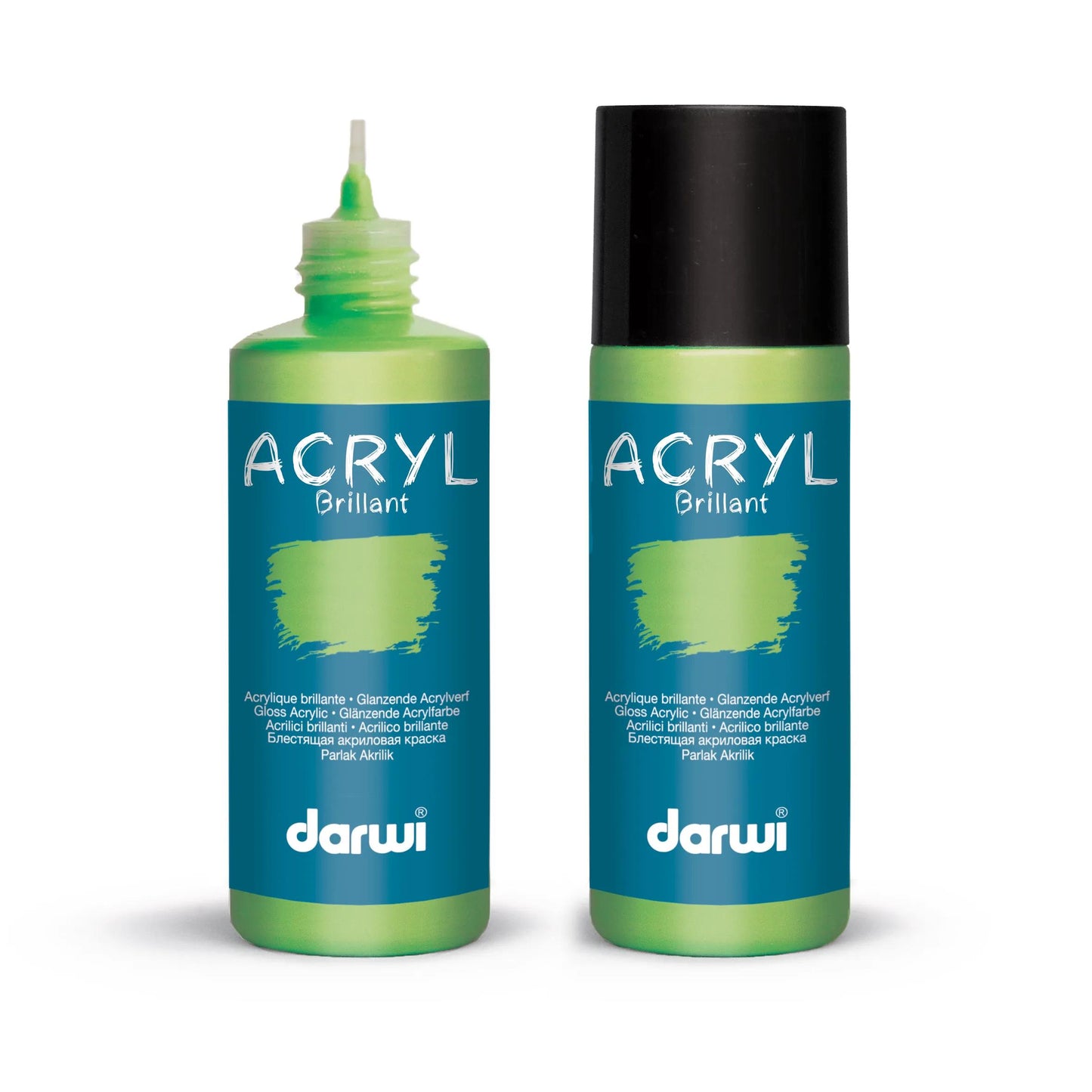 Darwi 80 ml bottle of Brillant Universal Acrylic Painting - Green Prairie 611 (Pack x5)