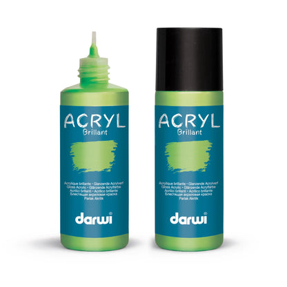 Darwi 80 ml Flasche Brillant Universal Acrylgemälde - Grün Prairie (Paket x5)