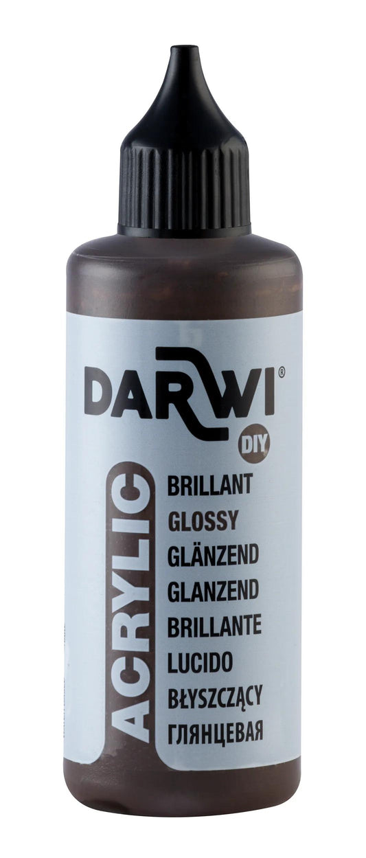 Darwi 80 ml bottle of Brillant Universal Acrylic Painting - Dark Brown 805 (Pack x5)