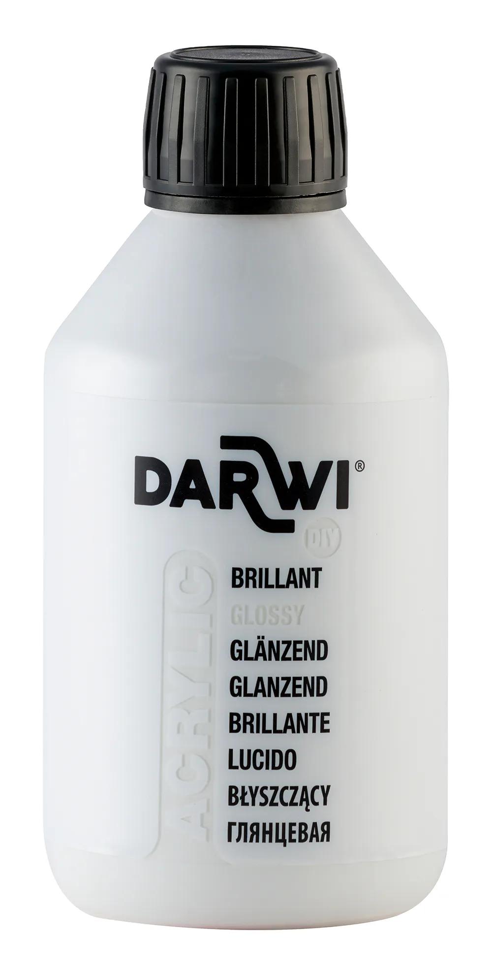 Darwi 250 ml bottle of Brillant Universal Acrylic Painting - White 010 (Pack x3)