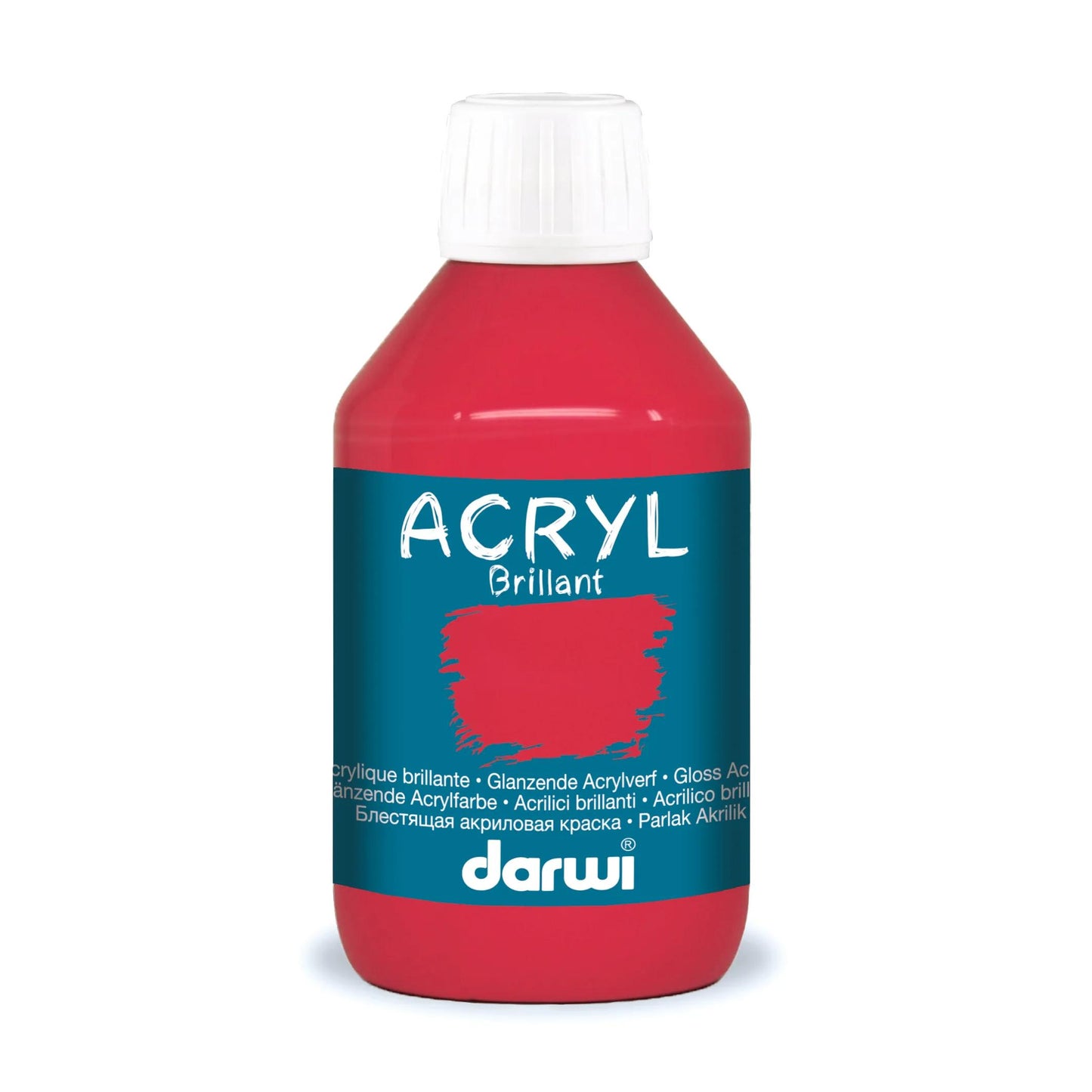 Darwi 250 ml bottle of Brilliant Universal Acrylic Paint - Carmin 420 (Pack x3)