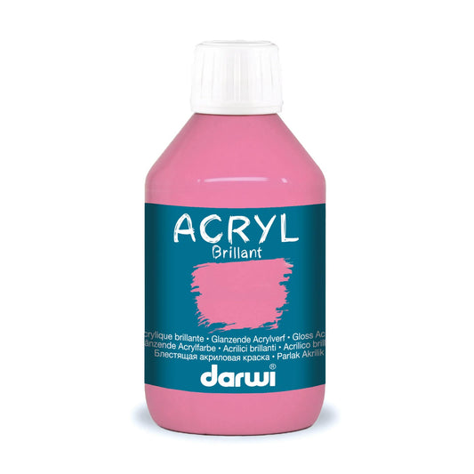 Darwi 250 ml bottle of Brilliant Universal Acrylic Painting - Pink 475 (Pack x3)