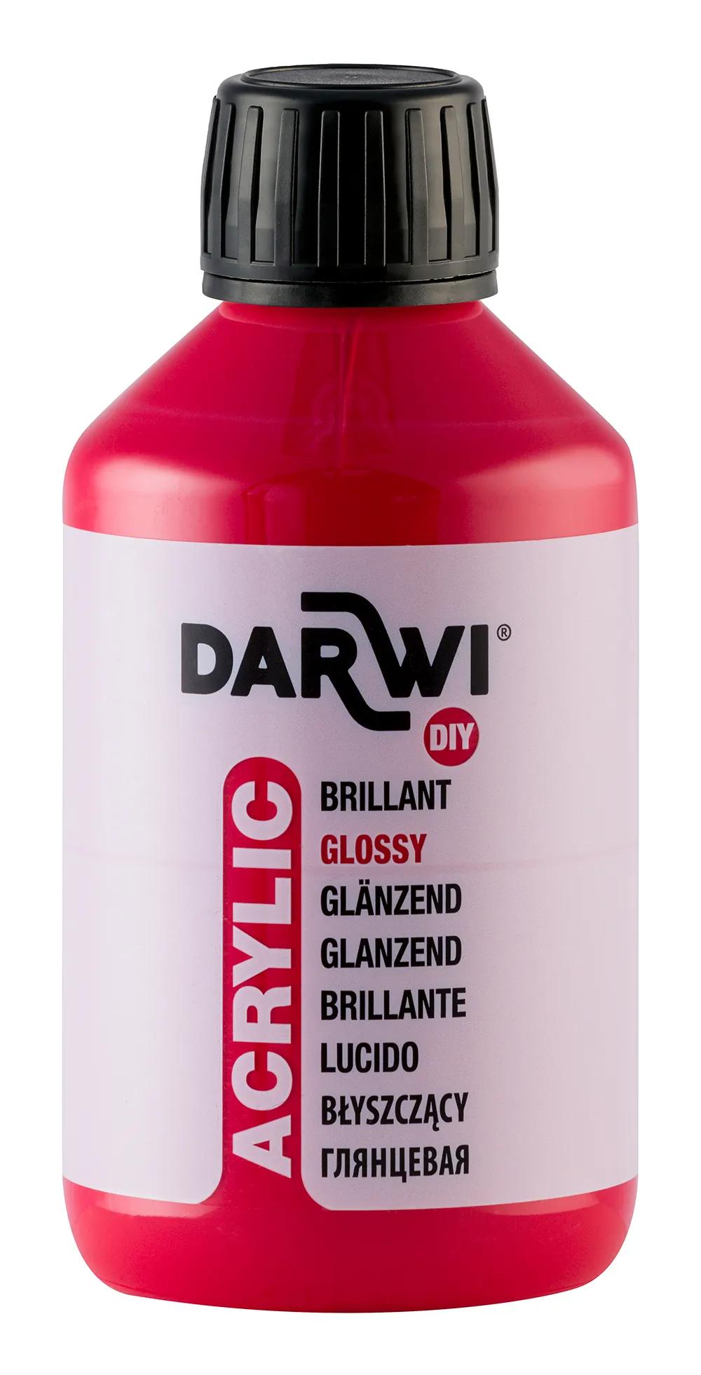 Darwi 250 ml bottle of Brillant Universal Acrylic Painting - vermilion 490 (Pack x3)