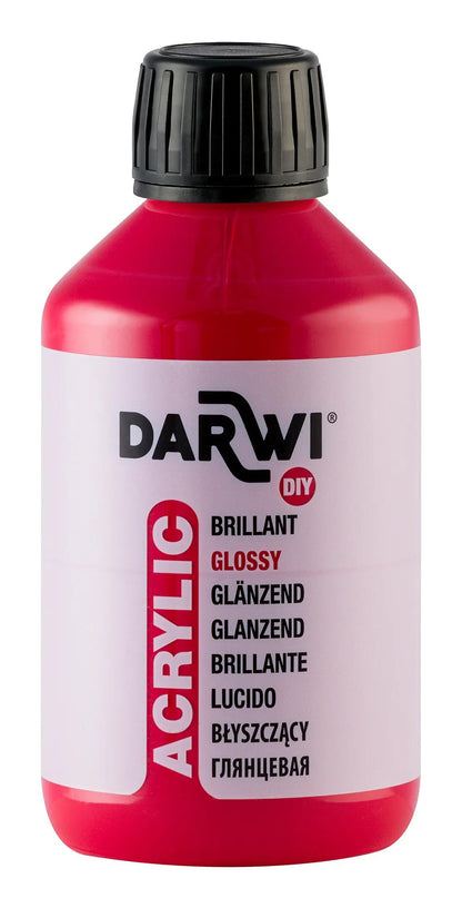 Darwi 250 ml Flasche Brillant Universal Acrylgemälde - vermilion (Paket x3)