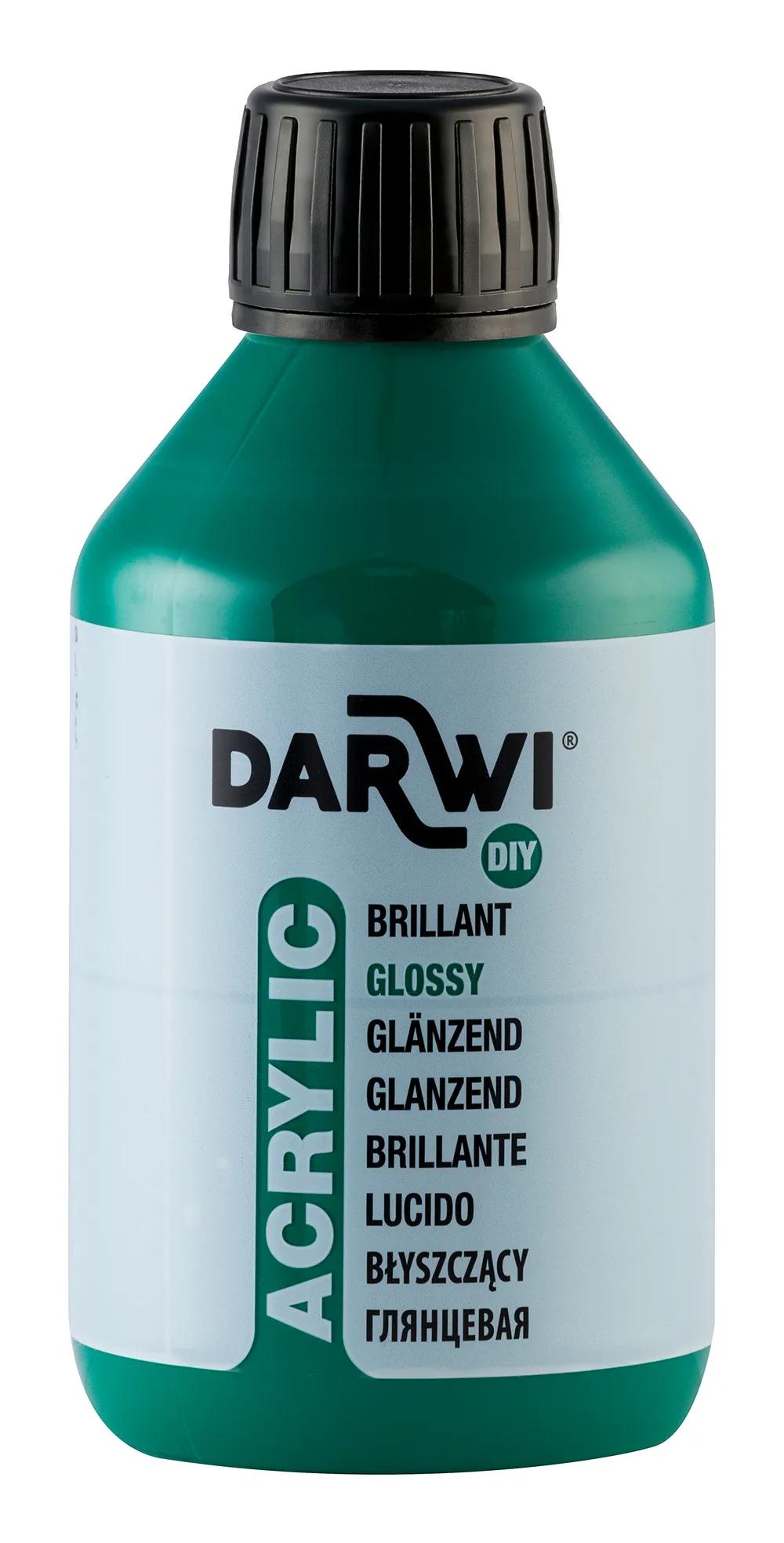 Darwi 250 ml bottle of Universal Acrylic Painting Brilliant - Green fir 626 (Pack x3)