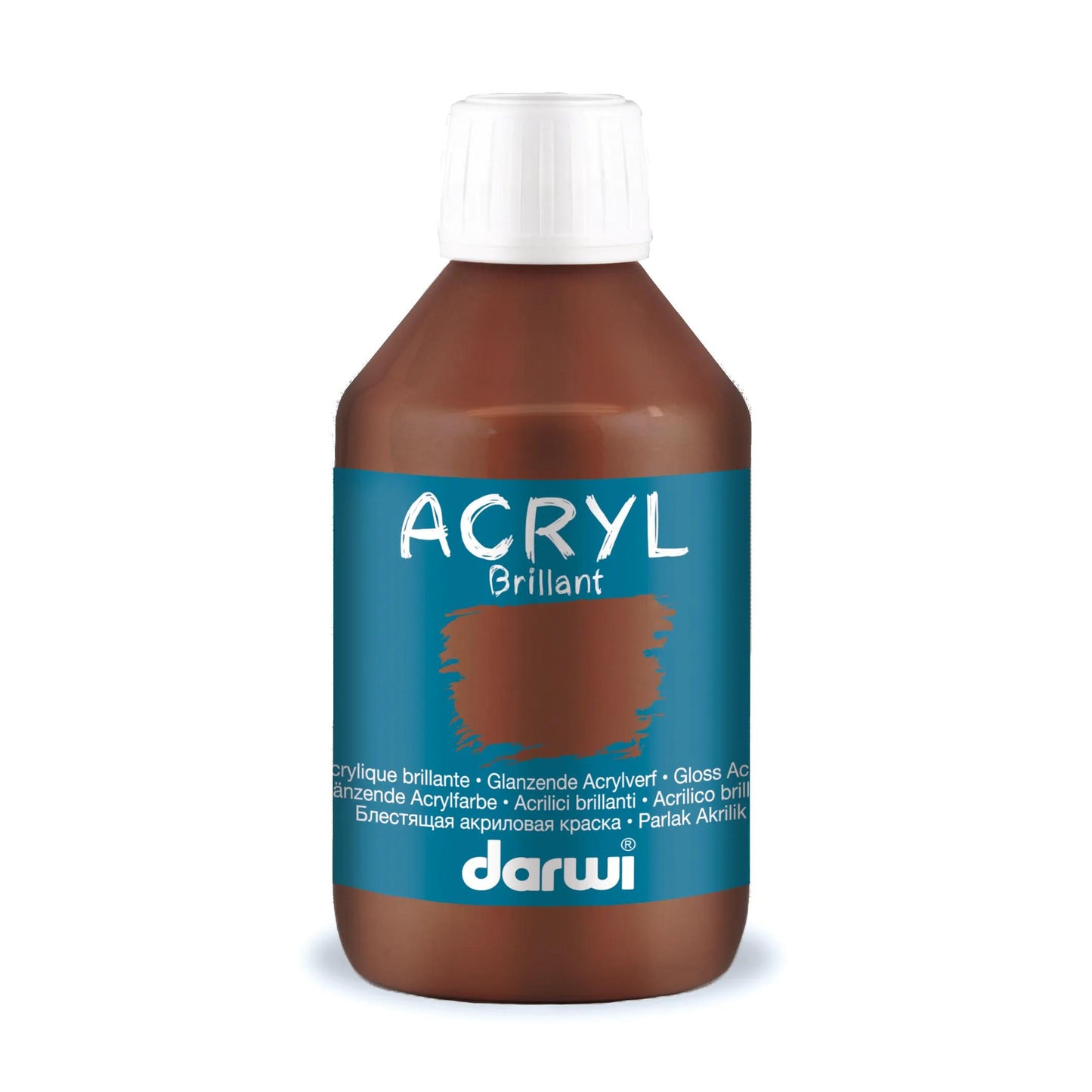 Darwi 250 ml bottle of Universal Acrylic Painting Brilliant - Dark Brown 805 (Pack x3)