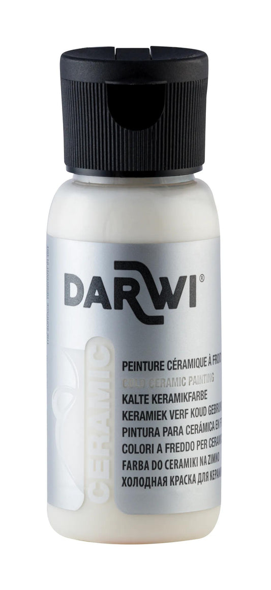 DARWI 50 ml bottle of Medium for Cold Ceramic Paint - Transparent (Pack x4)