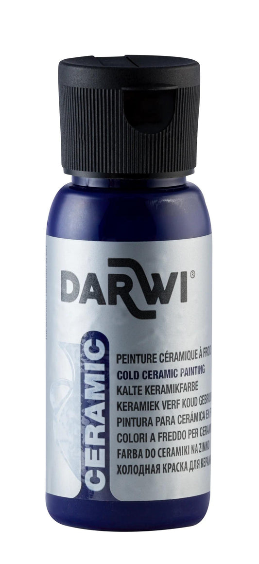DARWI 50 ml paint bottle on Cold Ceramics - Blue 215 (Pack x4)