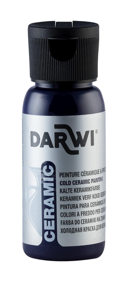 DARWI 50 ml paint bottle on Cold Ceramics - Dark Blue 236 (Pack x4)