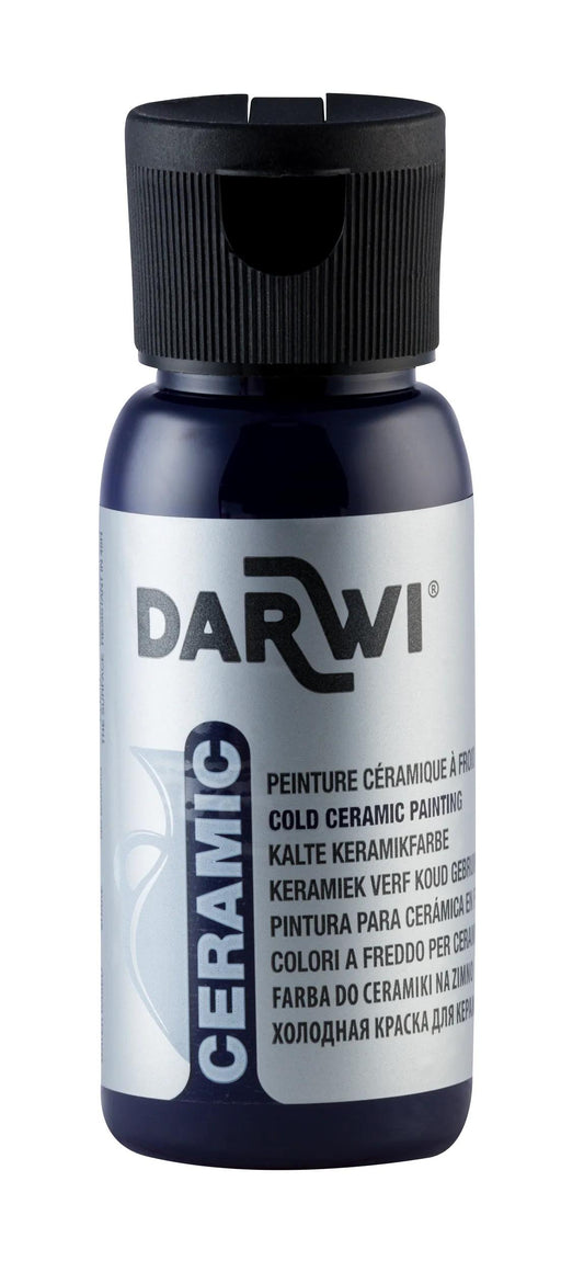 DARWI 50 ml paint bottle on Cold Ceramics - Dark Blue 236 (Pack x4)