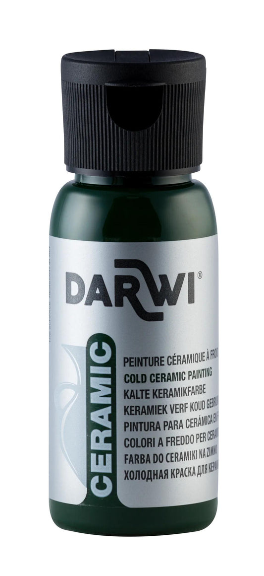 DARWI 50 ml paint bottle on Cold Ceramic - Green Bottle 642 (Pack x4)