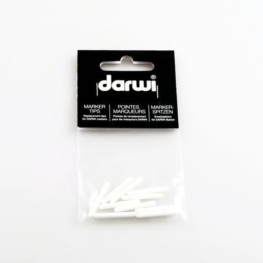 DARWI 10 Replacement tips for Paint Markers on Leather Fine Conical Point 2 mm (Pack x5)