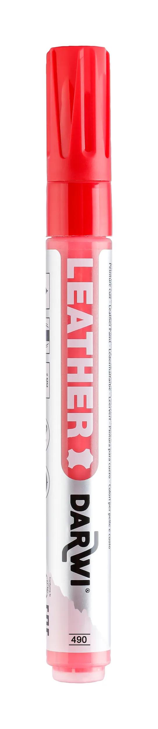 DARWI Marker Malen auf Leder Pointe Conique Fine 2mm - vermilion (Paket x6)
