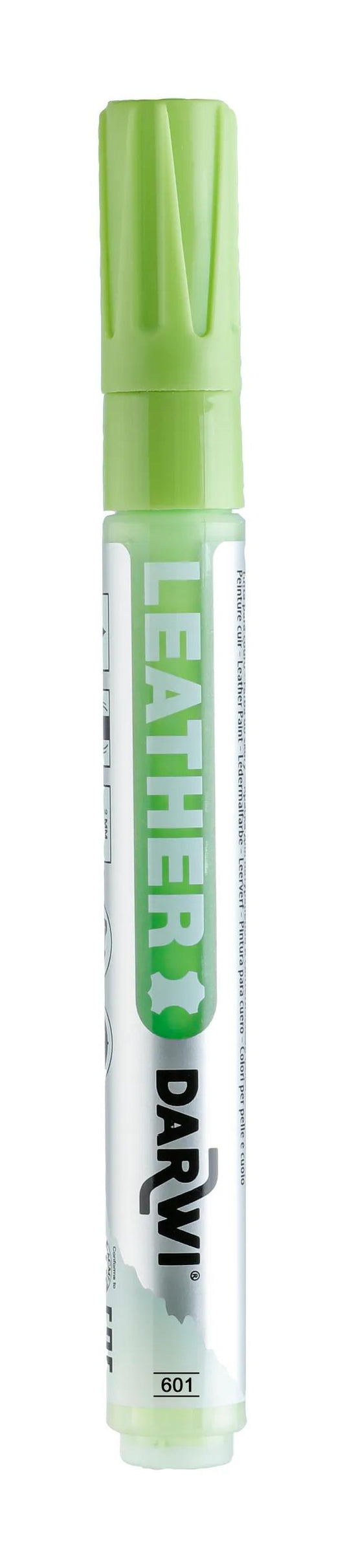 DARWI Marker Paint on Leather Top Conical Fine 2mm - Green anise 601 (Pack x6)