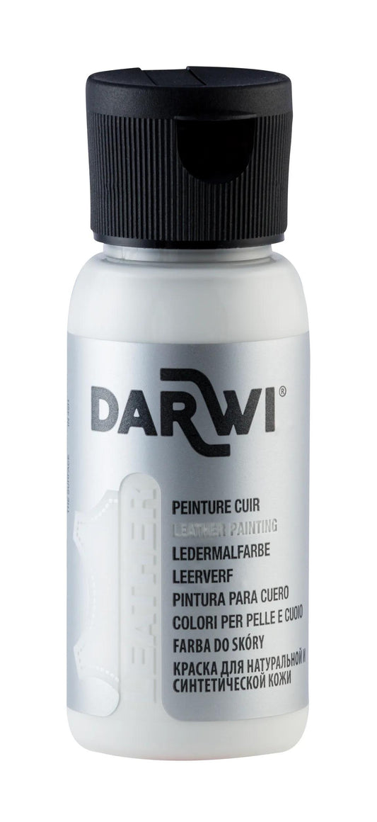 DARWI 50 ml Paint Bottle on Leather - White 010 (Pack x4)