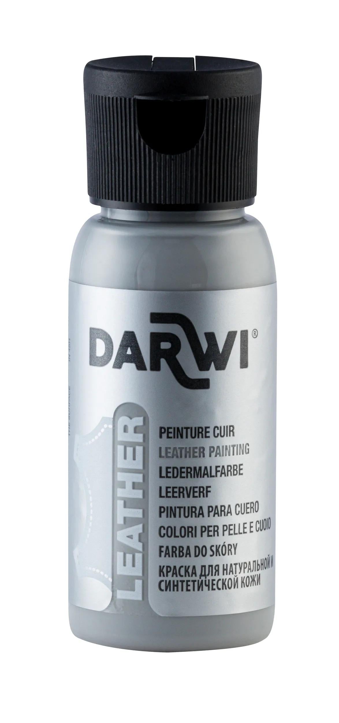 DARWI 50 ml Lackflasche auf Leder - Graue Maus (Paket x4)