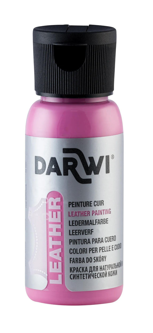 DARWI 50 ml Paint Bottle on Leather - Pink 475 (Pack x4)