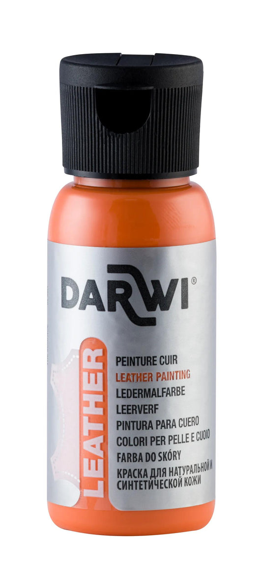 DARWI 50 ml Paint Bottle on Leather - Orange 752 (Pack x4)