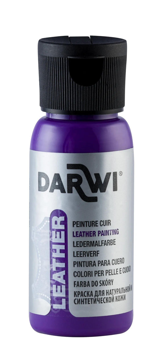 DARWI 50 ml Paint Bottle on Leather - Purple 900 (Pack x4)