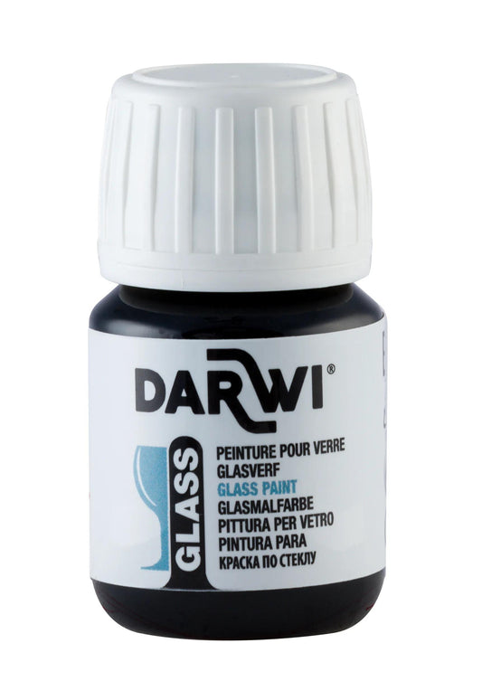 DARWI 30 ml Glass Paint Bottle - Brown 800 (Pack x5)